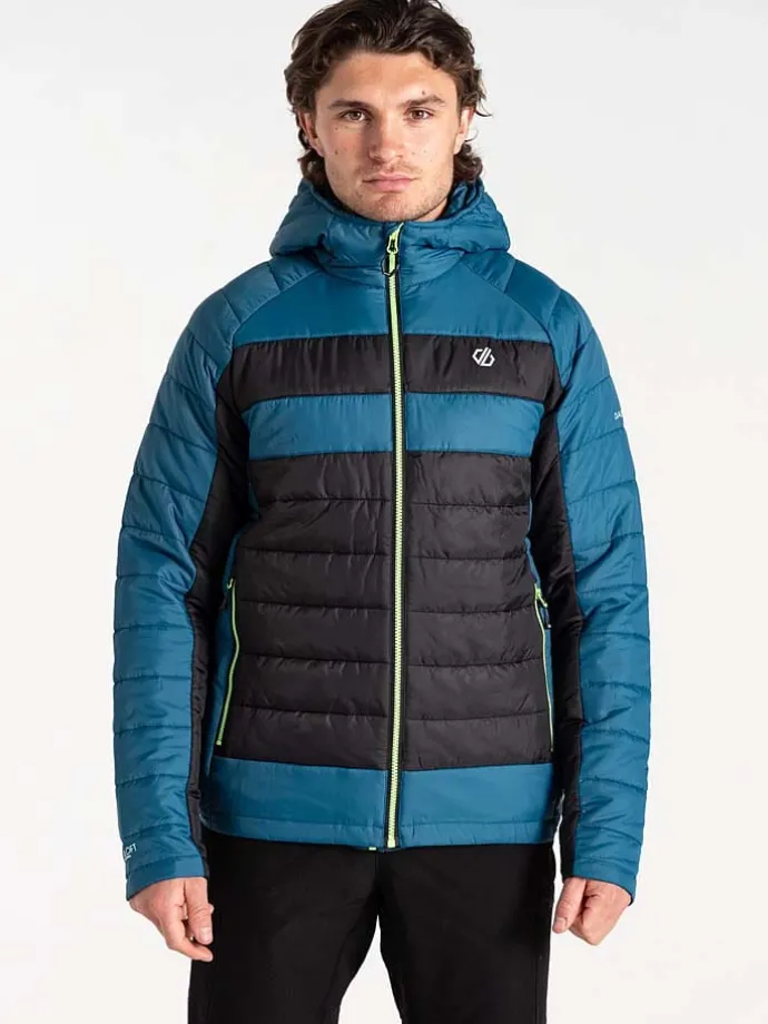 Doorgestikte jas "Touring II" blauw/zwart