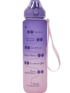 Drinkfles paars/turquoise/roze - 1 l (verrassingsproduct)