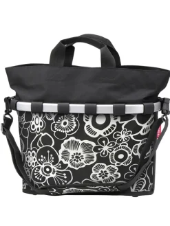 Fietsmand "KLICKfix" zwart/wit - (B)40 x (H)35 x (D)20 cm