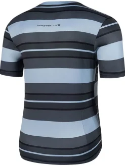 Fietsshirt "Fergus" grijs/lichtblauw/zwart