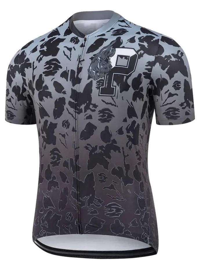 Fietsshirt "Leaf" zwart