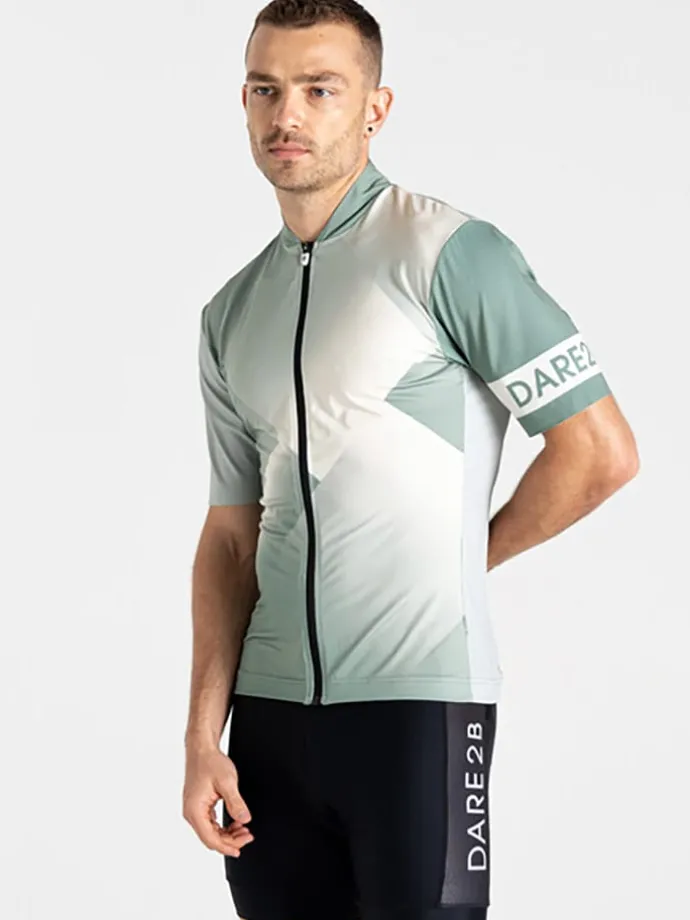 Fietsshirt "Pedal II" groen/wit