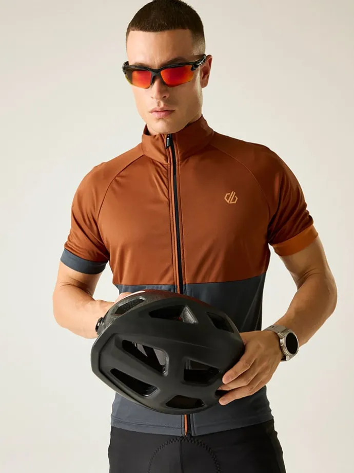Fietsshirt "Protraction III" oranje/grijs