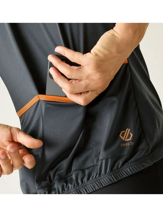 Fietsshirt "Protraction III" oranje/grijs