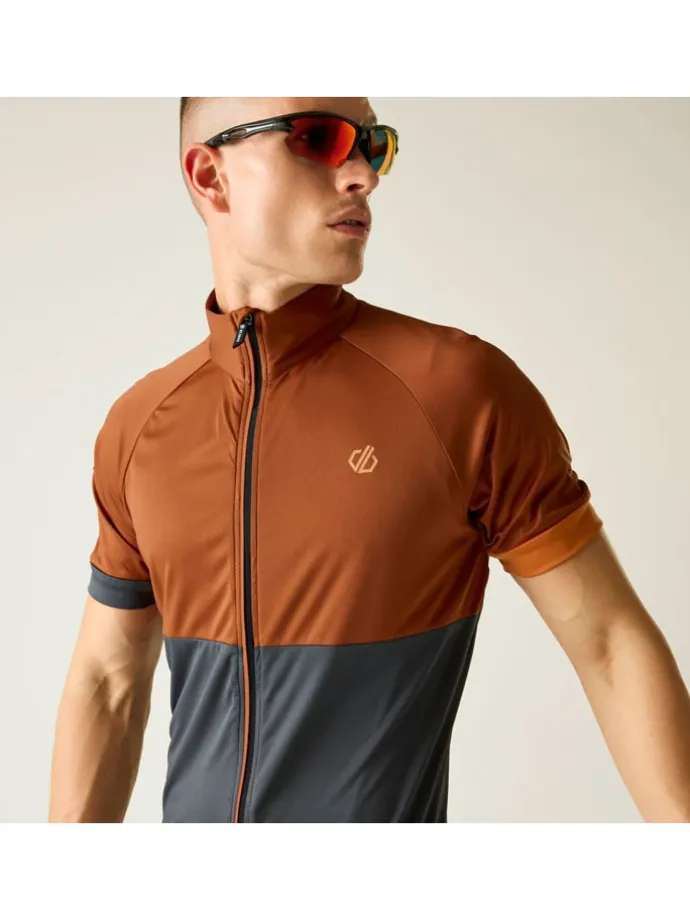 Fietsshirt "Protraction III" oranje/grijs