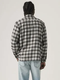 Flanellen blouse - regular fit - zwart/wit