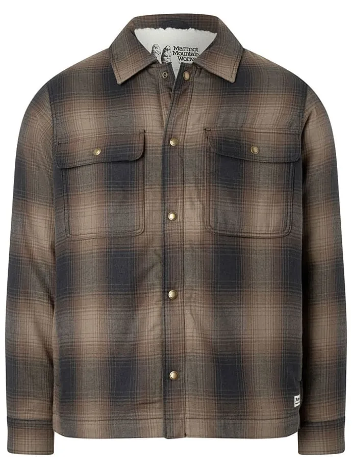 Flanellen functionele blouse "Ridgefield" lichtbruin