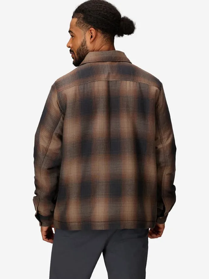 Flanellen functionele blouse "Ridgefield" lichtbruin