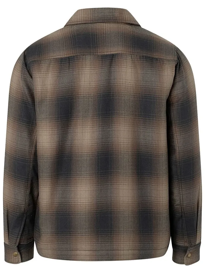 Flanellen functionele blouse "Ridgefield" lichtbruin