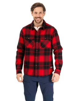 Flanellen hemd "Nordmarka" - relaxed fit - rood/zwart