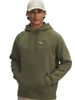 Fleece hoodie kaki