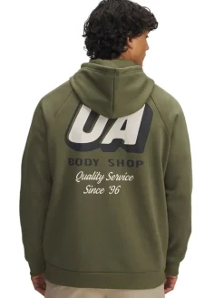 Fleece hoodie kaki