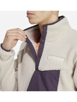 Fleece trui beige