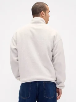 Fleece trui crème