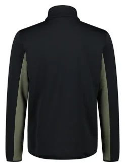 Fleece trui groen/zwart