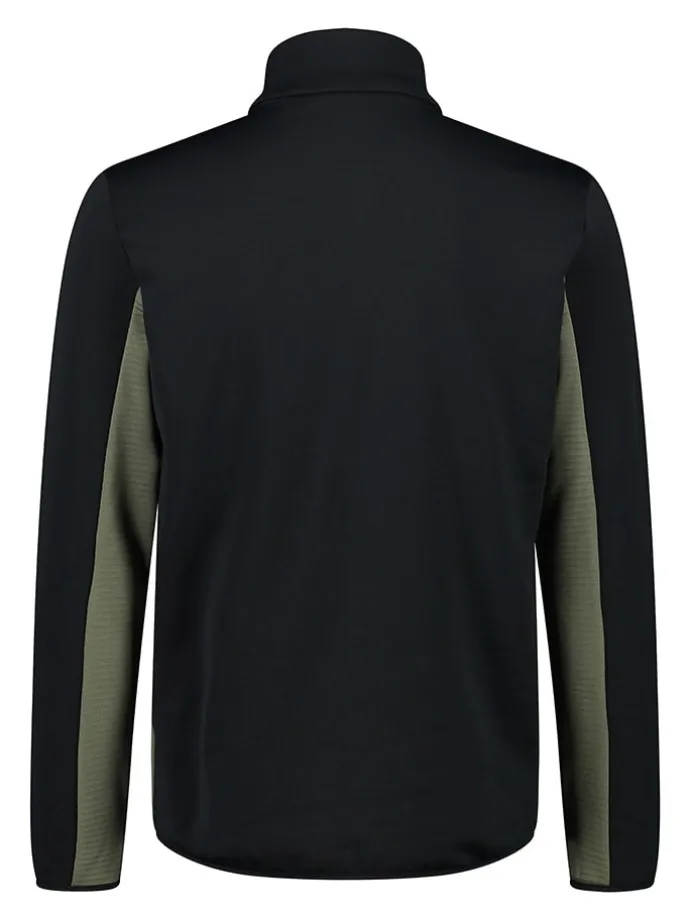 Fleece trui groen/zwart