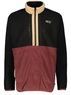 Fleece trui "Mathew" zwart/rood