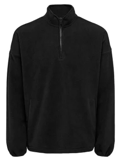 Fleece trui "Sakeem" zwart