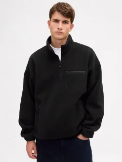 Fleece trui zwart