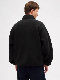 Fleece trui zwart