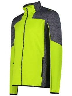 Fleece vest limoengroen/grijs