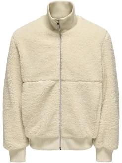 Fleece vest "Ray" wit/blauw