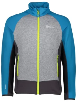 Fleece vest "Sky Peak" blauw/zwart/grijs