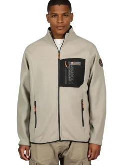 Fleece vest "Thizy" beige/grijs
