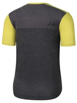Functioneel shirt antraciet/geel