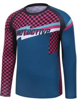 Functioneel shirt "King of vert" petrol/roze