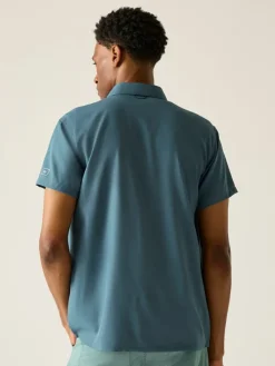 Functioneel shirt "Travel Light" blauw