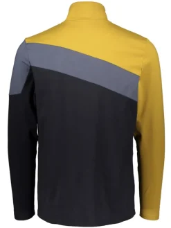 Functioneel shirt zwart/okergeel