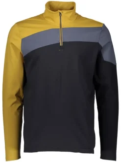 Functioneel shirt zwart/okergeel
