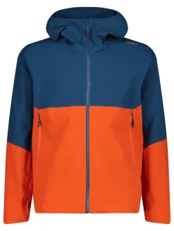 Functionele jas donkerblauw/oranje