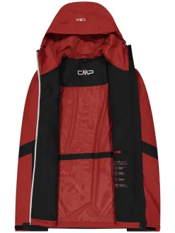 Functionele jas rood/zwart