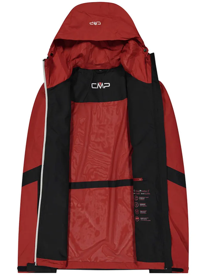 Functionele jas rood/zwart