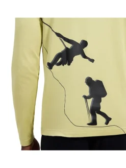 Functionele longsleeve "Grappled" geel