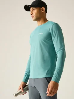 Functionele longsleeve "Mindo" turquoise