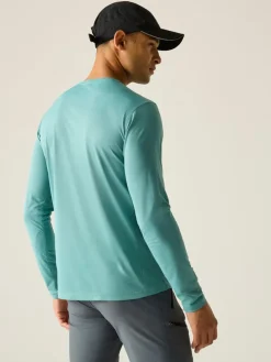 Functionele longsleeve "Mindo" turquoise