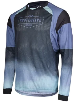 Functionele longsleeve "Neon Moon" blauw