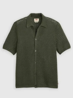 Gebreide blouse - Standard fit - groen