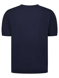 Gebreid shirt donkerblauw