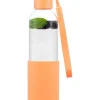 Glazen fles "Melior" abrikooskleurig - 500 ml
