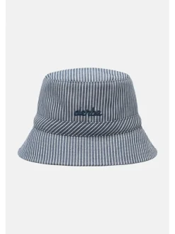 Hoed donkerblauw/wit