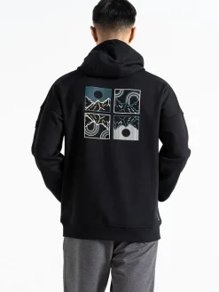 Hoodie "Distinctly" zwart