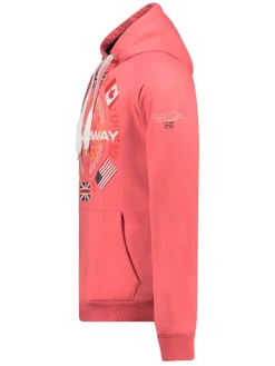 Hoodie "Girkel" koraalrood