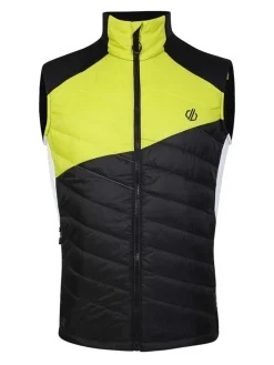 Hybride bodywarmer "Gendarme Wool" zwart/geel