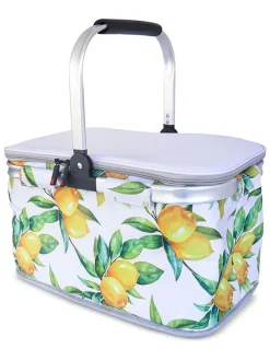Isoleerpicknicmand "Lemon Pie" geel/groen/- (B)43 x (H)27 x (D)24 cm