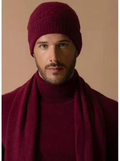 Kasjmieren coltrui bordeaux rood