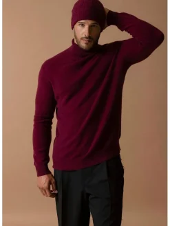 Kasjmieren coltrui bordeaux rood